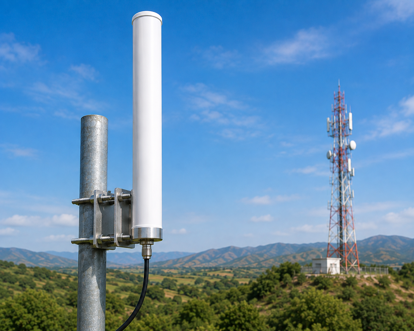 omni fiberglass direction antenna omni fiberglass directional antenna frequency 330-512 bandwith 10mhz gain 6 dbi